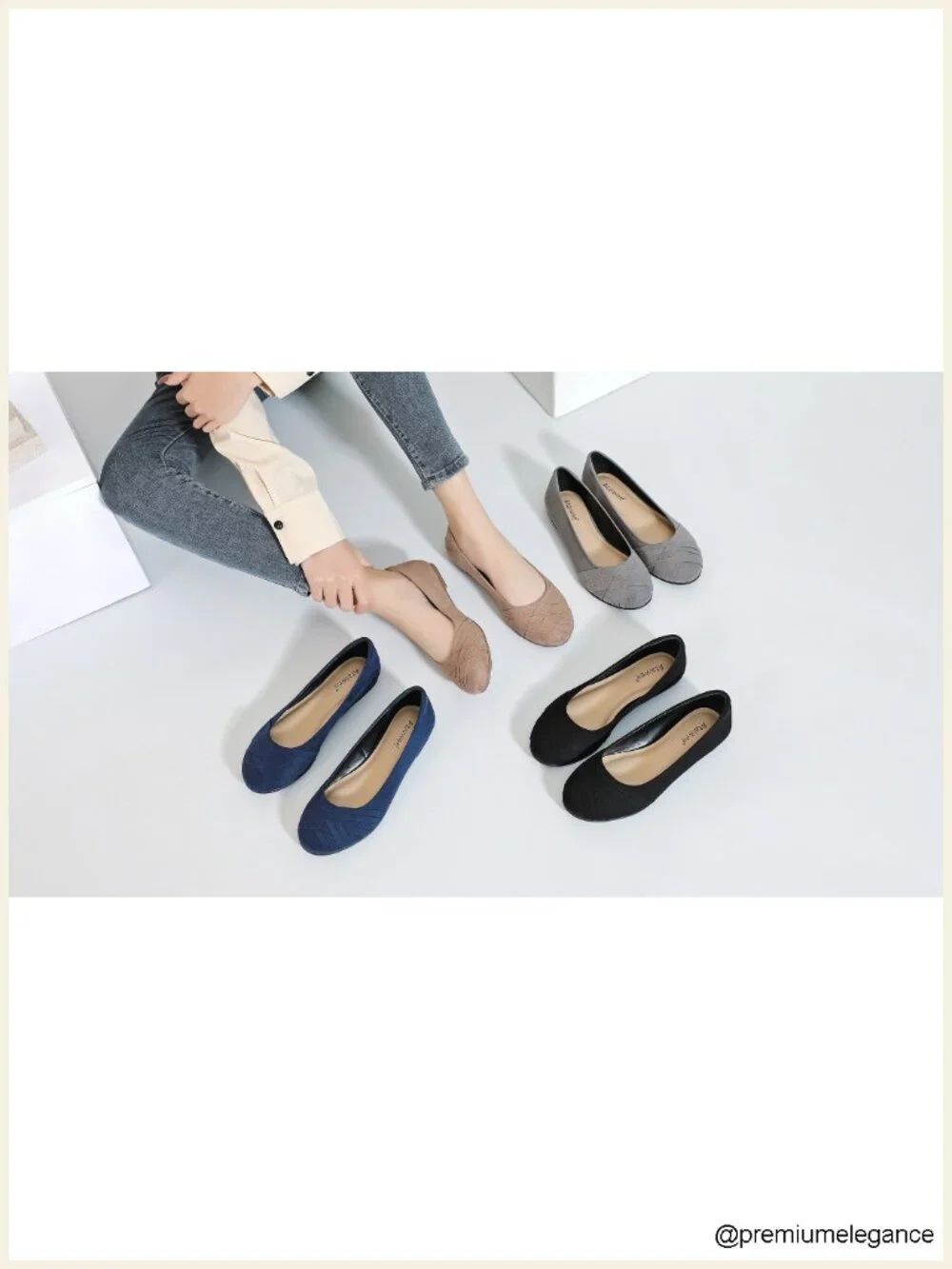 Comfortable Wide Width Ballet Flats - Lightweight Round Toe Slip-On Walking